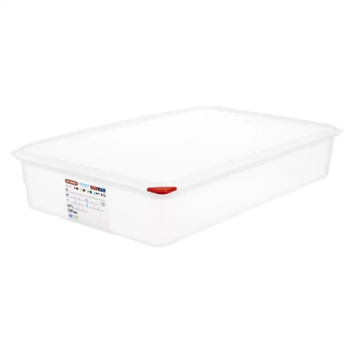 Araven Polypropylene 1/1 Gastronorm Food Containers 13.7Ltr with Lid (Pack of 4) - Image 1