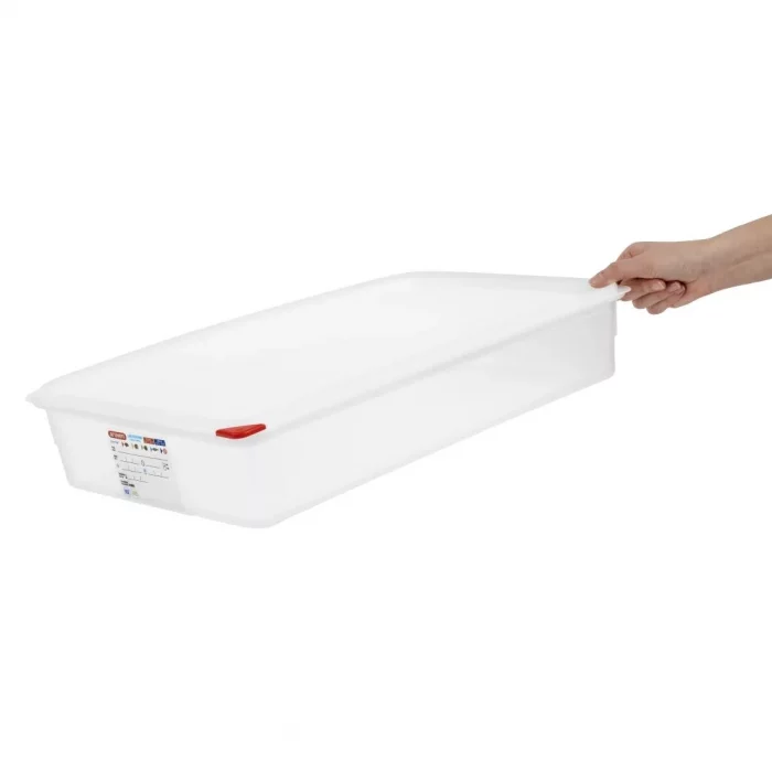 Araven Polypropylene 1/1 Gastronorm Food Containers 13.7Ltr with Lid (Pack of 4) - Image 6