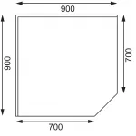 Vogue Stainless Steel Corner Table 700mm - Image 4