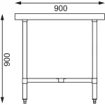 Vogue Stainless Steel Centre Table 1800mm - Image 7