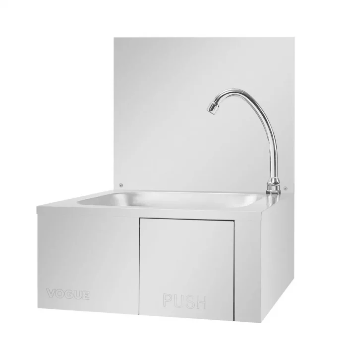 Vogue Stainless Steel Knee Operated Sink - Image 1