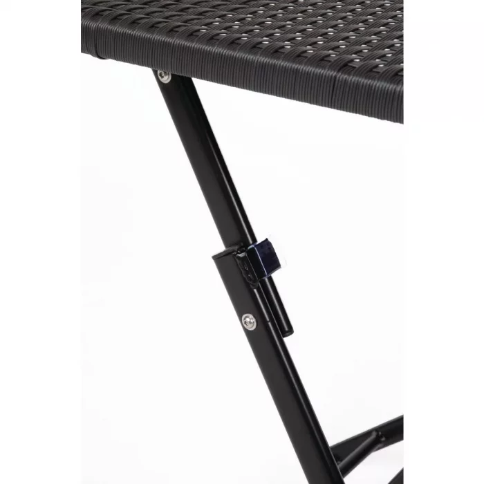 Bolero Square PE Wicker Folding Table Black 600mm - Image 9