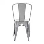 Bolero Bistro Steel Side Chairs Gun Metal Grey (Pack of 4) - Image 4