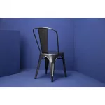 Bolero Bistro Steel Side Chairs Gun Metal Grey (Pack of 4) - Image 5