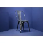 Bolero Bistro Steel Side Chairs Gun Metal Grey (Pack of 4) - Image 6