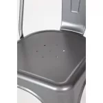 Bolero Bistro Steel Side Chairs Gun Metal Grey (Pack of 4) - Image 9