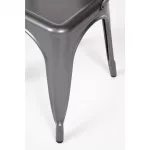 Bolero Bistro Steel Side Chairs Gun Metal Grey (Pack of 4) - Image 10