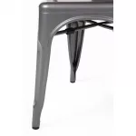 Bolero Bistro Steel Side Chairs Gun Metal Grey (Pack of 4) - Image 11
