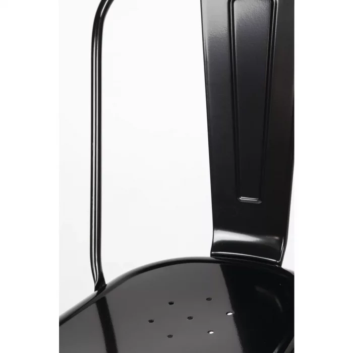 Bolero Bistro Steel Side Chairs Black (Pack of 4) - Image 14