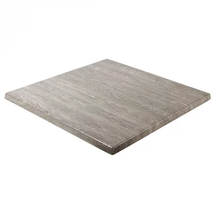 Werzalit Pre-drilled Square Table Top  Limed Oak 600mm - Image 2