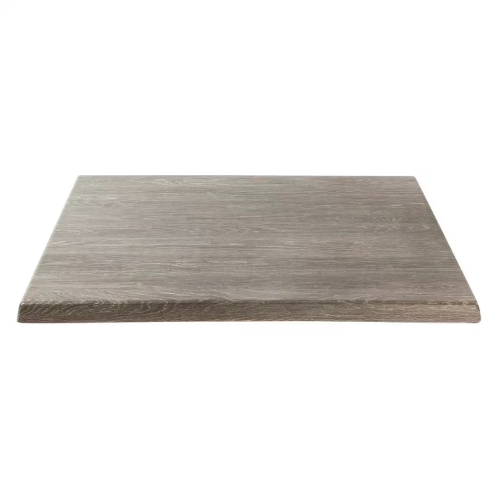 Werzalit Pre-drilled Square Table Top  Limed Oak 600mm - Image 3