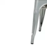 Bolero Bistro Side Chairs with Wooden Seat Pad Galvanised Steel (Pack of 4) - Image 6