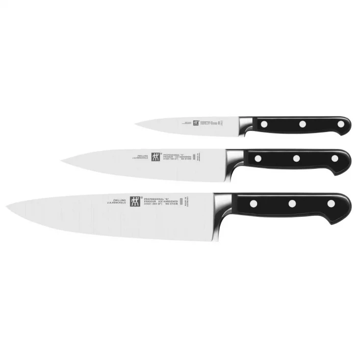 Zwilling Professional Knife Set 10cm Paring Knife,16cm Carving Knife & 20cm Chef's Knife (Pack 3) - Image 1