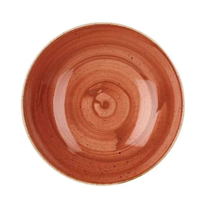 Churchill Stonecast Round Coupe Bowl Spiced Orange 200mm (Pack of 12) - Image 1