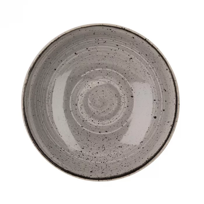 Churchill Stonecast Round Coupe Bowl Peppercorn Grey 220mm - Image 1