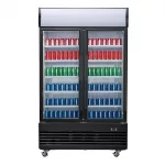 Polar G-Series Upright Hinged Door Display Cooler with Light Box 950Ltr Black - Image 6