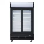 Polar G-Series Upright Sliding Door Display Cooler with Light Box 950Ltr Black - Image 3