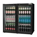 Autonumis Popular Double Hinged Door 3Ft Back Bar Cooler Black A215179