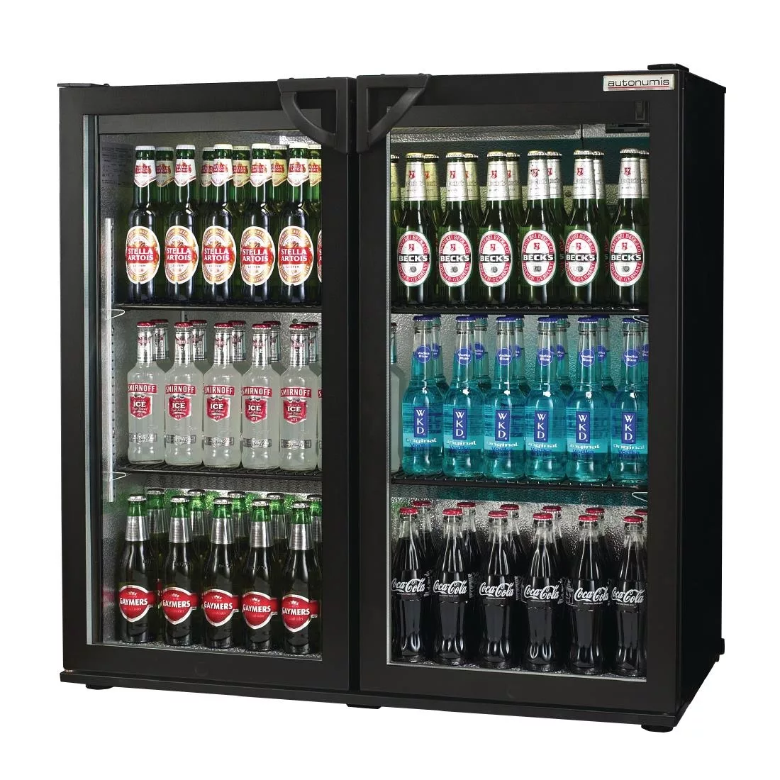 gn363_popular-2.jpg Autonumis Popular Double Hinged Door 3Ft Back Bar Cooler Black A215179 - Image 1