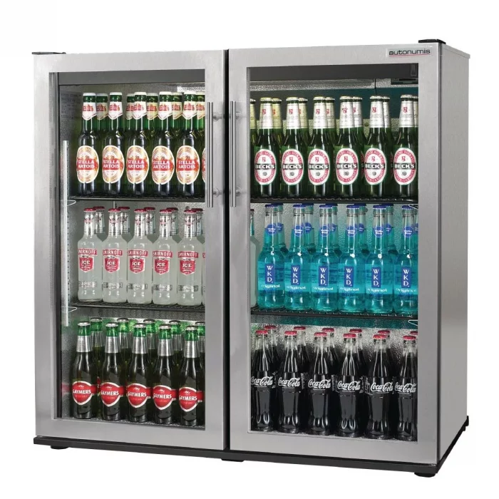 Autonumis Popular 2 Hinged Door Maxi Back Bar Cooler St/St A210107 - Image 1
