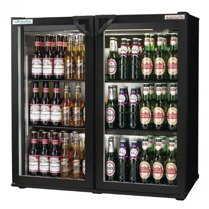 Autonumis EcoChill Double Hinged Door 3Ft Back Bar Cooler Black A215189 - Image 1