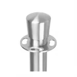 Bolero Flat Base Barrier Posts Brushed Stainless Steel (Pack of 2) - Image 2