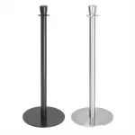 Bolero Flat Base Barrier Posts Brushed Stainless Steel (Pack of 2) - Image 5