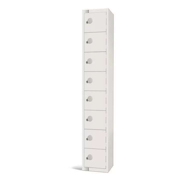 Elite Eight Door Coin Return Locker White - Image 1