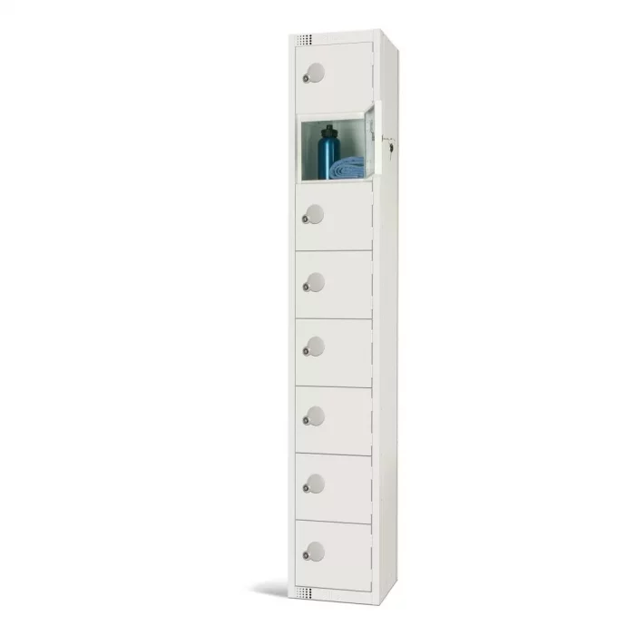 Elite Eight Door Padlock Locker White - Image 1