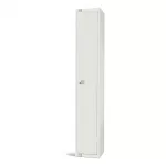 Elite Single Door Padlock Locker White