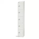 Elite Five Door Manual Combination Locker Locker White with Sloping Top