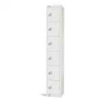 Elite Six Door Electronic Combination Locker White
