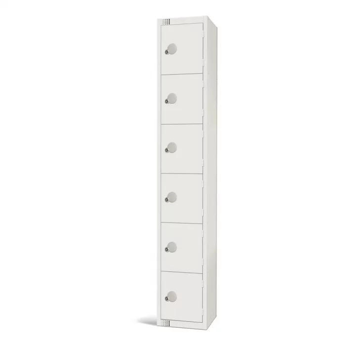 Elite Six Door Electronic Combination Locker White - Image 1