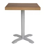 Bolero Pre-drilled Square Tabletop Rustic Oak 700mm - Image 5