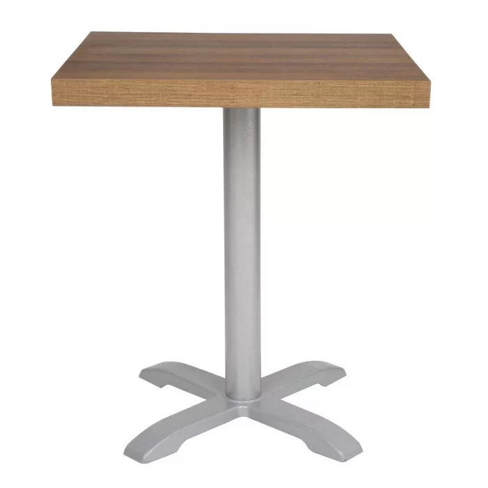 Bolero Pre-drilled Square Tabletop Rustic Oak 700mm - Image 5