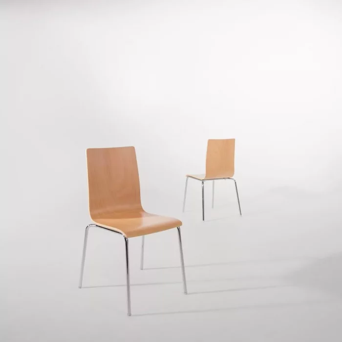 Bolero Square Back Sidechair (Natural Finish) (Pack 4) - Image 7