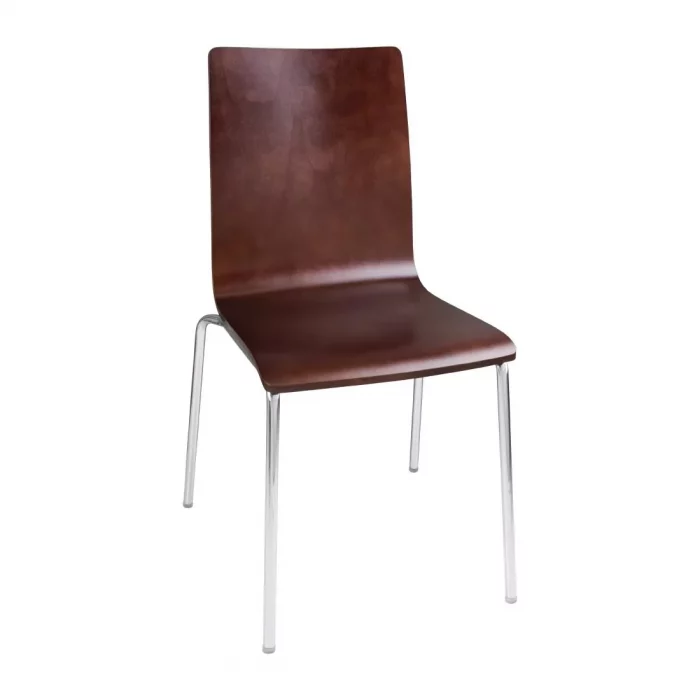 Bolero Square Back Side Chair Dark Chocolate Finish (Pack of 4) - Image 1