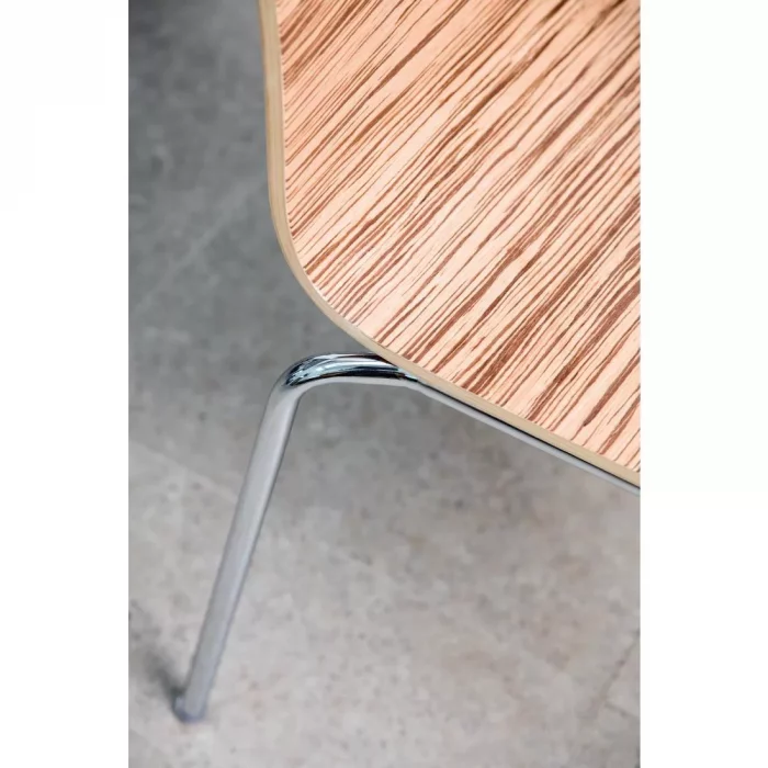 Bolero Square Back Side Chair Zebrano (Pack of 4) - Image 2