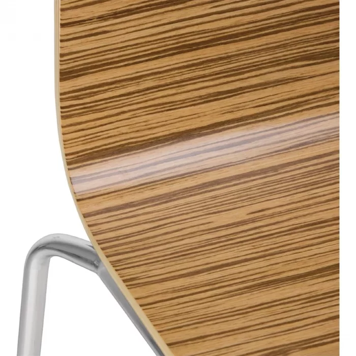 Bolero Square Back Side Chair Zebrano (Pack of 4) - Image 4