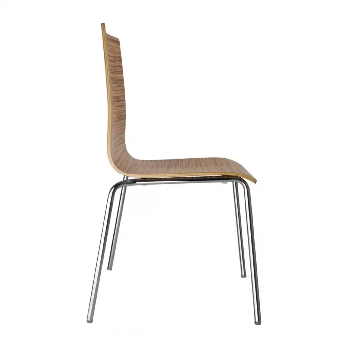 Bolero Square Back Side Chair Zebrano (Pack of 4) - Image 5