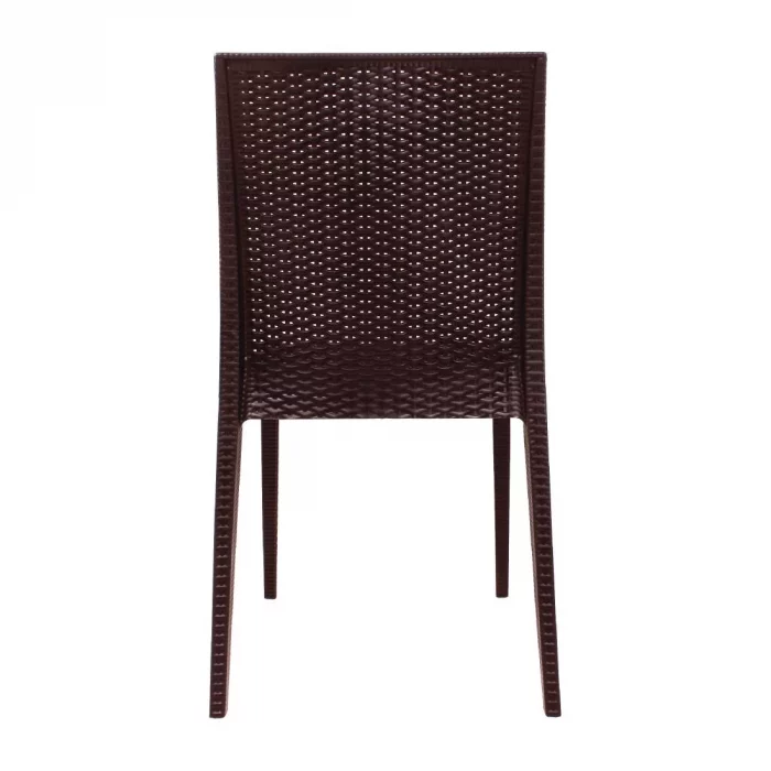 Bolero PP Rattan Bistro Side Chairs Brown (Pack of 4) - Image 2