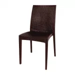 Bolero PP Rattan Bistro Side Chairs Brown (Pack of 4) - Image 4