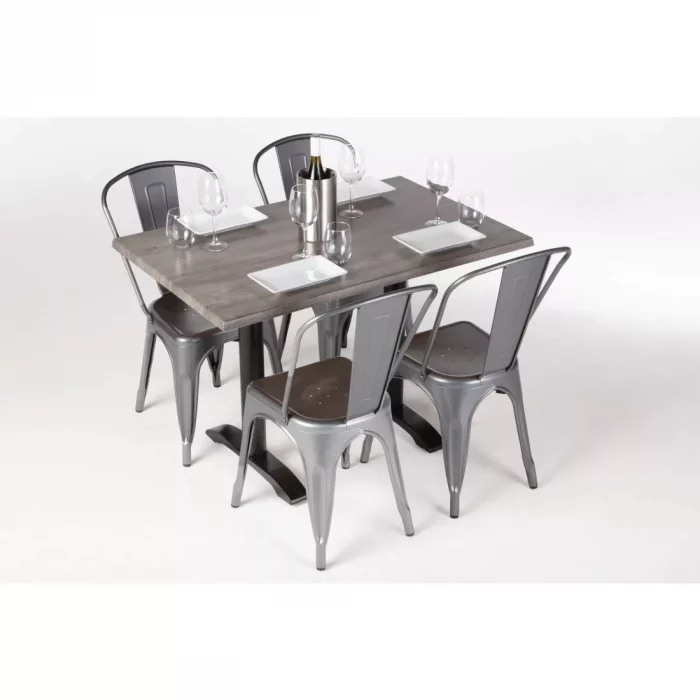 Werzalit Rectangular 1100x700mm Table Top Ponderosa Grey - Image 5