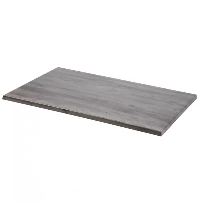Werzalit Rectangular 1100x700mm Table Top Ponderosa Grey - Image 1
