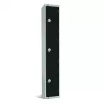 Elite Three Door Electronic Combination Locker Black