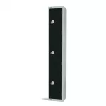 Elite Three Door Electronic Combination Locker Black - Image 3