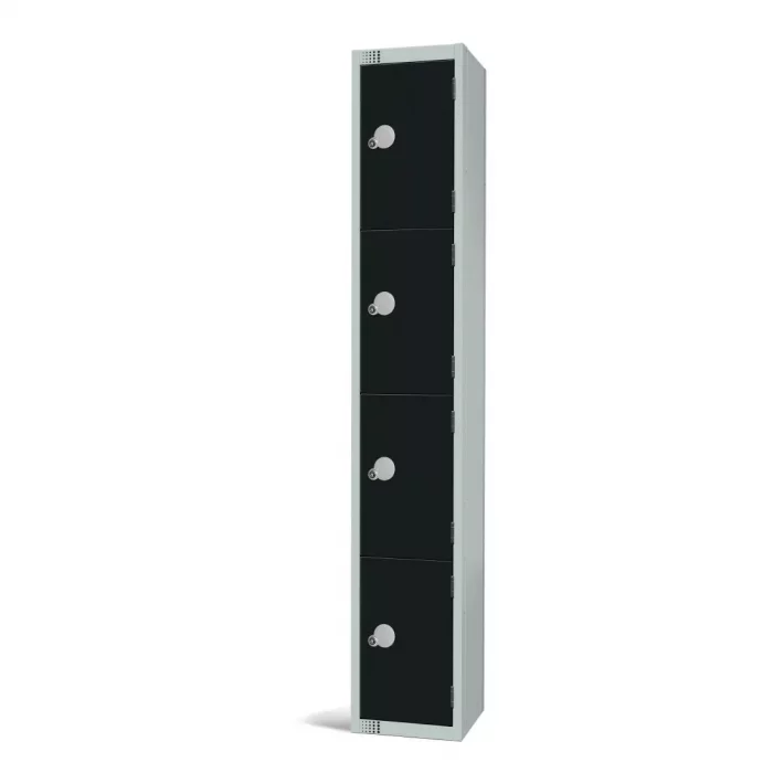Elite Four Door Coin Return Locker Black - Image 3