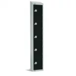 Elite Five Door Manual Combination Locker Locker Black with sloping top