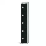 Elite Five Door Manual Combination Locker Locker Black with sloping top - Image 2