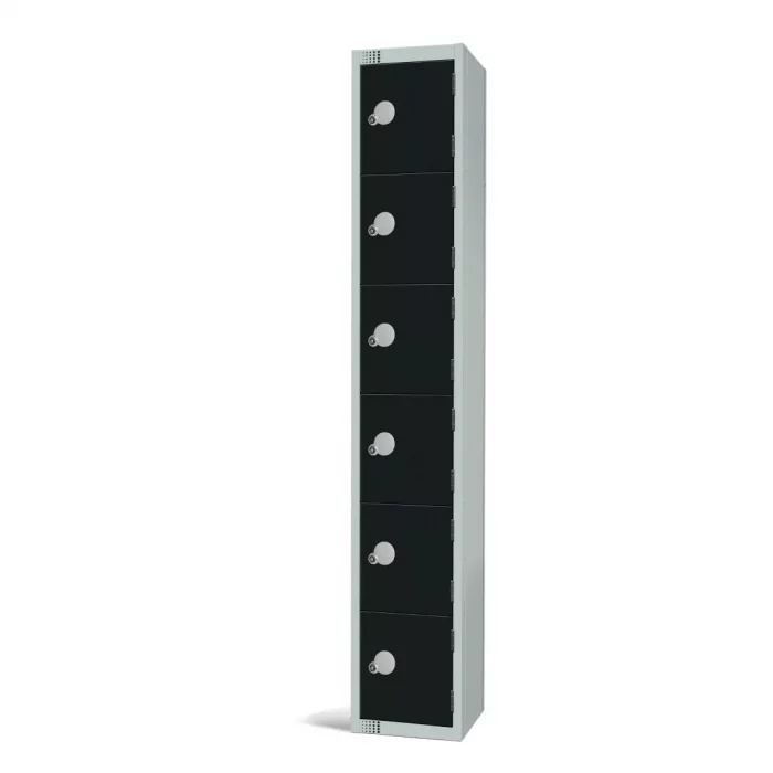 Elite Six Door Manual Combination Locker Locker Black - Image 2